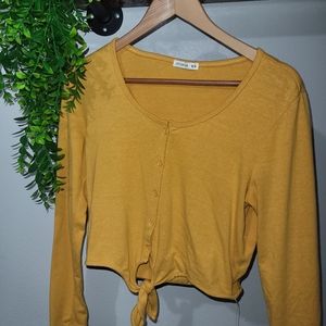 Long sleeve cropped shirt